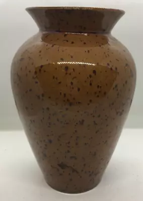 Buy Vintage Denby Vase Brown Speckled Stoneware Flowers Love Gift Table Windowsill • 38.95£