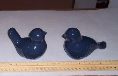 Buy Frankoma Pottery Cornflower Blue  Mother Bird #108 Baby Bird #109 Pair • 94.98£