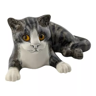 Buy Vintage Mike Hinton #31 Grey & White Tabby Cat Figurine 20cm Wide Winstanley • 34.99£