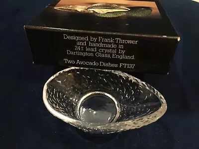 Buy Vintage Avocado Dishes X 4 Dartington Crystal Designed By Frank Thrower New  • 9.99£