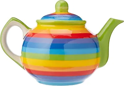 Buy Fair Trade Windhorse Rainbow Teapot Ceramic Pottery Hand Painted 18cm New Gift • 15.99£