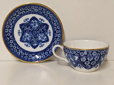 Buy A Modern Spode Branded Extra Miniature Blue & White Bone China Tea Cup & Saucer • 12£