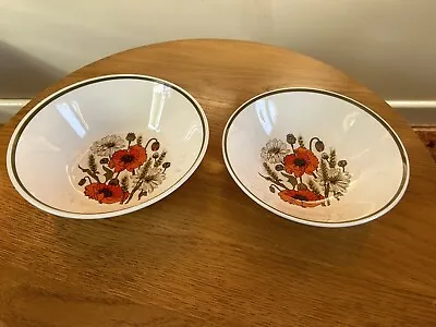 Buy J&G Meakin Vintage Ironstone ‘Poppy’ 8.25” And 8.75” Serving Bowls  • 8£
