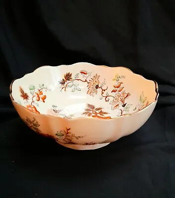 Buy Antique Masons Ironstone Golden Azalea Large Bowl Footed  Floral Gold Pattern • 19.99£