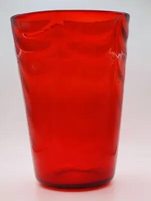Buy Large Whitefriars Ruby Red Wave-Ribbed Tumbler Vase. 8473 By Marriott Powell... • 65£