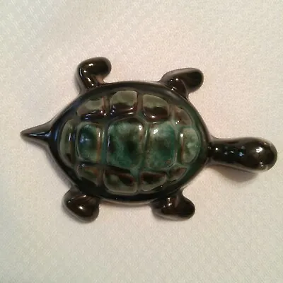 Buy Vintage Blue Mountain Pottery Sea Turtle Canada Green Drip Glaze BPM 5  X 3.5  • 19.21£