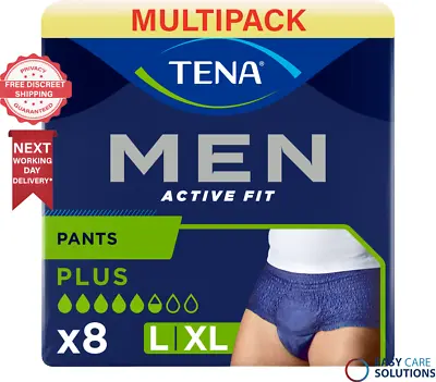 Buy TENA Men Active Fit Plus Pants-Large/Extra Large - 2 Packs Of 8 - 16 Pants Total • 15.99£