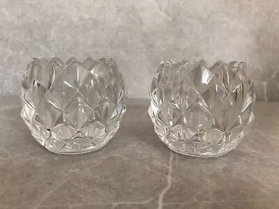 Buy Pair Nachtmann Crystal Glass Candle Tealight Holder Made In Germany • 16£