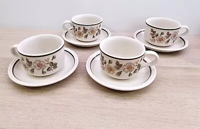 Buy Set Of Four MARKS & SPENCER 'AUTUMN LEAVES' Breakfast Cups And Saucers • 12£