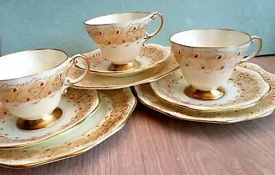Buy EB Foley Bone China Cup Sausers Side Plates Trios Rare Collectible England • 50£
