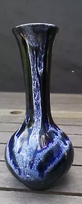 Buy Vintage Blue Mountain Pottery Vase Granite Cobalt Glaze Canada 8.5 Inches • 24£