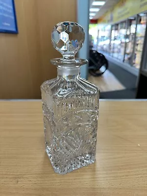 Buy Ornamental Patterned Glass Decanter With Stopper • 14.99£