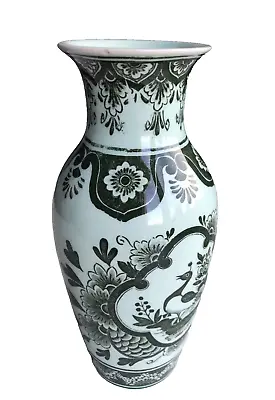 Buy Vintage 60s Villeroy & Boch Vase Peacock Underglazed Decor Green 17cm • 25.74£