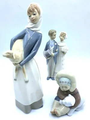 Buy 3 Lladro Figurines #4584, #4808 And #1195 • 93.89£