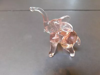 Buy Vintage Handblown Pink Glass Elephant Figurine 2.75  • 4.72£