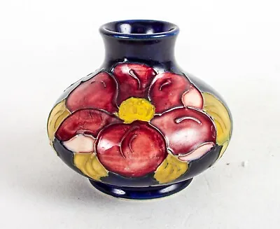 Buy Moorcroft 'Anemone' On Blue Small Squat Vase - Made In England!!  • 165£