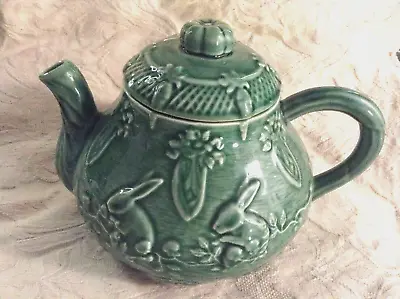 Buy Bordallo Pinheiro Green Rabbit Tea Pot, Ht 7  • 42.43£