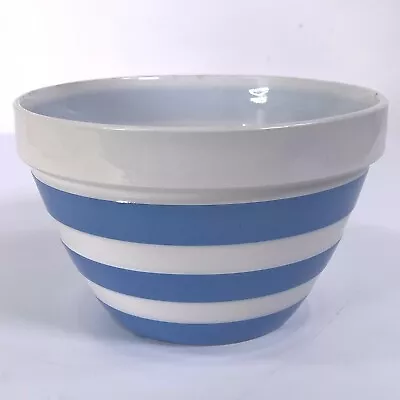Buy Vintage T G Green Cornishware Blue White 9.5cm Pudding Basin Bowl Green Shield • 20£