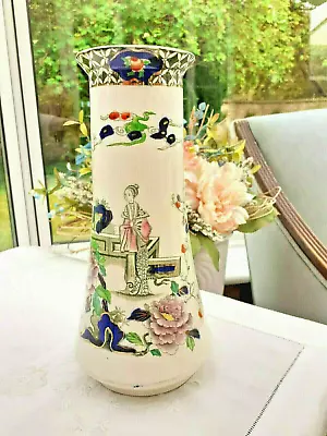 Buy Antique S Hancock & Sons Corona Ware Perak Patt. Hand Painted Pottery Vase 1916. • 19.99£