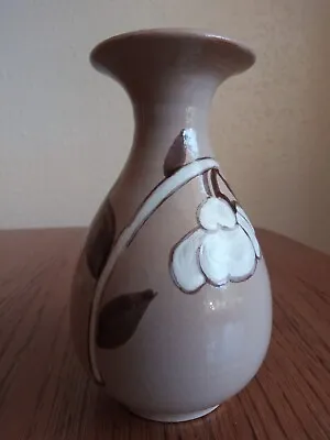 Buy Vintage Mid Century 1970s Ceramic Pottery Vase Made In Italy - Floral Design • 3£