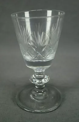 Buy Pittsburgh Cut Fans & Strawberry Diamonds Hand Blown Flint Glass Wine C.1820 B • 120.06£