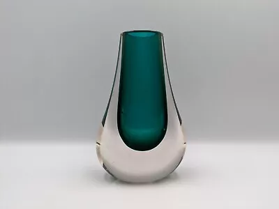 Buy 1960s Whitefriars Turquoise Hambone Teardrop Vase Geoffrey Baxter Rare Green Blu • 54.98£