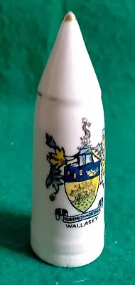 Buy A Vintage Crested Ware 'wallasey' 3 1/2  Tall Wwi Shell • 9.99£