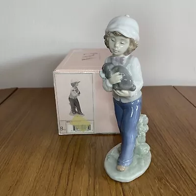 Buy Nao By Lladro Figurine Girl Holding Puppy Porcelain 1970s Original Box • 19.99£
