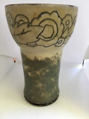 Buy 1930s Art Deco Royal Doulton Lambeth Stoneware Pottery Vase  • 49£