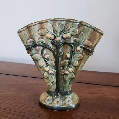 Buy Weller Pottery Apple Tree Fan Vase Unmarked  • 78.64£