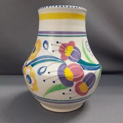 Buy Poole Pottery Vase Floral Design Flower Pot #443 18cm Tall  • 26.95£