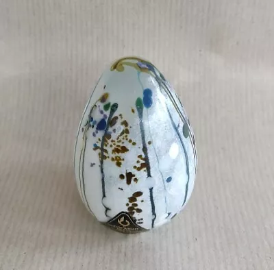 Buy Isle Of Wight Studio Glass Kyoto Pattern  Egg Paperweight 2.5  Tall  • 24£