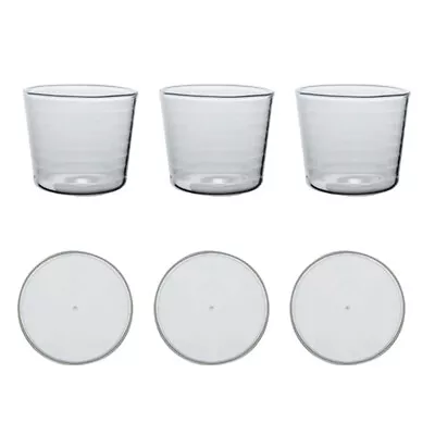 Buy Mini Glass Salad Bowl Set With Lid For Dips And Desserts • 14.39£