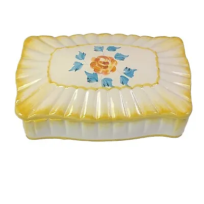 Buy Vintage Porcelain Trinket Cigarette Vanity Box Nora Fenton Italy Floral • 28.91£