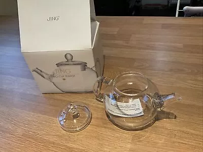 Buy Jing Borosilicate Glass Teapot Integral Tea Strainer. 500ml Two Cup. Hand Blown • 37.50£