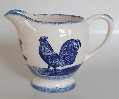 Buy Moorland Staffordshire Pottery Blue & Cream Ceramic Cockerel Rooster Jug • 12.99£