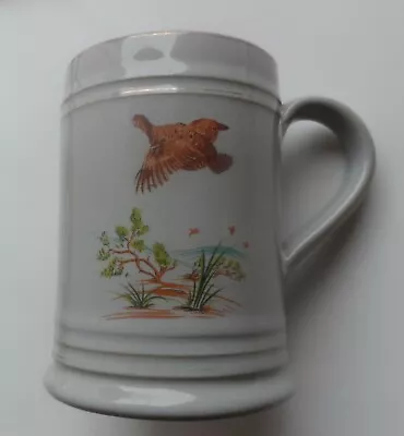 Buy Denby Stoneware Studio Pottery Tankard Mug Light Blue Flying Pheasant Bird • 14.50£