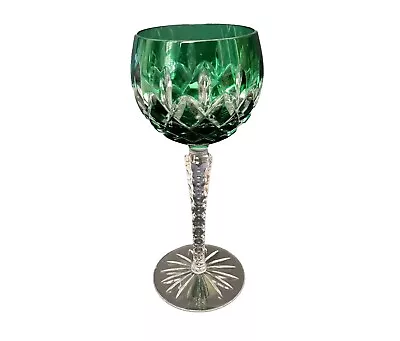 Buy Ajka Bohemian Cut To Clear Emerald Crystal Wine Glass Arabella 8.25  • 71.04£
