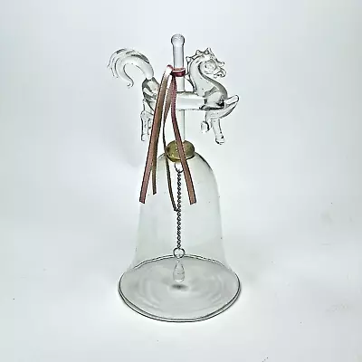 Buy Classic Vintage Hand Blown Horse Glass Bell 7  Tall By 3  Wide • 13.43£
