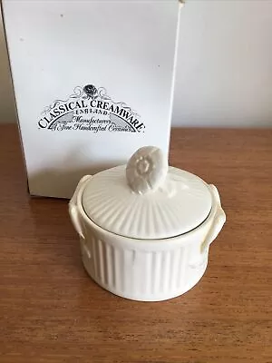 Buy Leeds Ware Classical Creamware Small She’ll Dish With Lid And Box • 4£