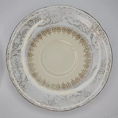 Buy Vintage Royal Stafford White/Gold Floral Saucer X2 Plates England Poss Antique • 6.99£