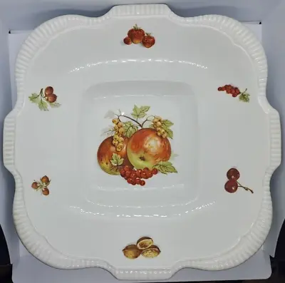 Buy Burleigh Ware Burgess And Leigh Ironstone Square Serving Plate Apples 1960's • 12.99£