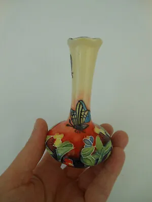 Buy Old Tupton Ware Miniature Bud Vase With Butterfly Design - 4 Inches Tall • 13.99£