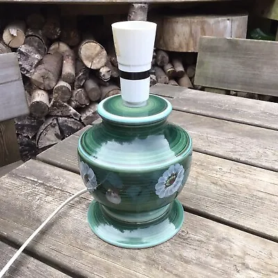 Buy Small Vintage Jersey Studio Pottery Green Floral Table Bedside Lamp • 30£