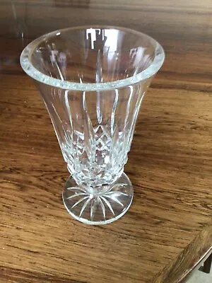 Buy Large Decorative Vintage 1980's Cut Glass Crystal Heavy Base Vase  • 14£