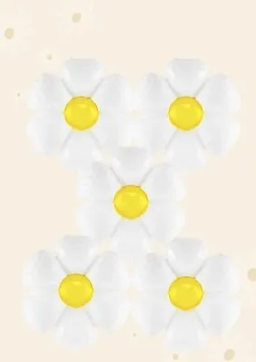 Buy 5pcs Small White Daisy Flower Foil Balloons Photo Wedding Birthday Party Decor • 3.99£