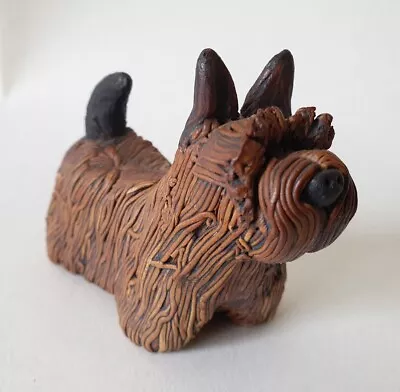 Buy Pottery SCOTTISH TERRIER / SCOTTIE DOG Spaghetti Terrier Dog Studio Pottery Dog • 6.50£