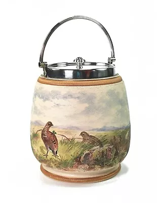 Buy RARE Taylor Tunnicliffe Tapestry Ware Biscuit Jar Hand Painted Cranes And Quail • 375£