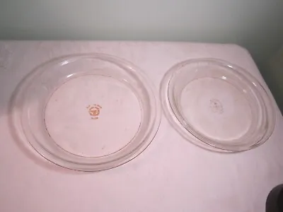 Buy Pair Of 2 Round Pyrex Glass 9  & 10  Pie Serving Baking Plates - Model 209 / 210 • 19.29£