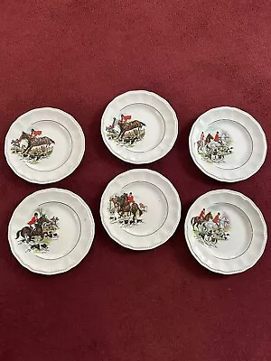 Buy 6 Horse And Hounds Side Plates Gem Pottery Kensington Staffordshire  • 18£